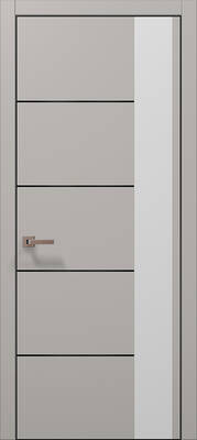 Міжкімнатні двері ламіновані ламінована дверь plato-11 світло-сірий супермат