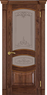 Міжкімнатні двері шпоновані шпонированная дверь модель 50 орех американский cт-ст-гл