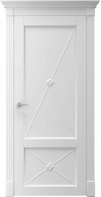 Міжкімнатні двері фарбовані мілан-венеціано пг білі