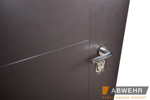 Вхідні двері вуличні abwehr (абвер) модель palermo (колір ral 8019 + біла) комплектація classic