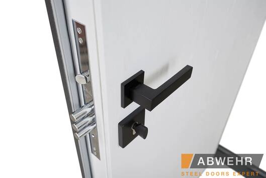 Вхідні двері вуличні квартирні abwehr (абвер) модель 485 biatris (колір ral 7016 + vinorit біла)комплектація classic+