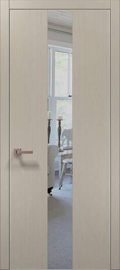 Межкомнатные двери ламинированные ламинированная дверь plato-06 дуб кремовый алюминиевая кромка