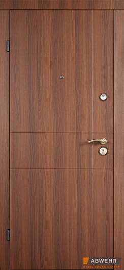 Вхідні двері квартирні abwehr (абвер) модель medina комплектація light колір шоколадний горіх