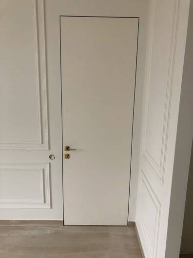 Міжкімнатні двері прихованого монтажу приховані грунтовані комплект noframe