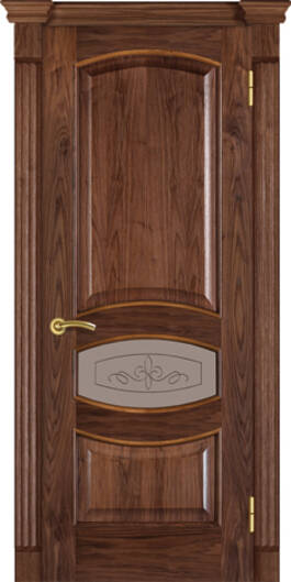 Міжкімнатні двері шпоновані шпонированная дверь модель 50 орех американский гл-ст-гл