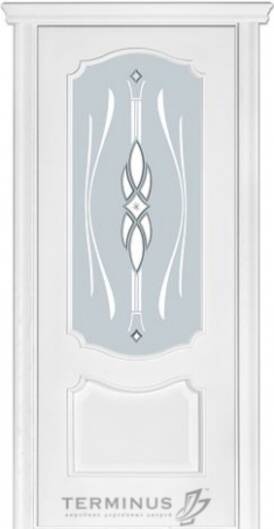 Міжкімнатні двері шпоновані шпонированная дверь модель 41 ясень белый эмаль стекло