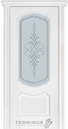 Міжкімнатні двері шпоновані шпонированная дверь модель 41 ясень белый эмаль стекло