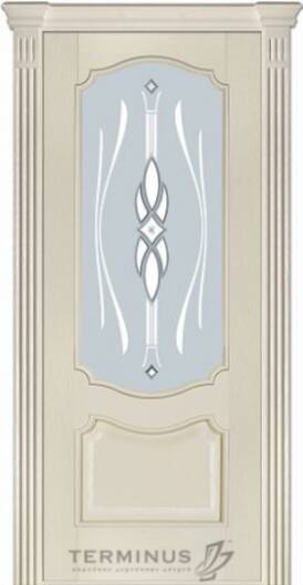 Міжкімнатні двері шпоновані шпонированная дверь модель 41 ясень crema стекло