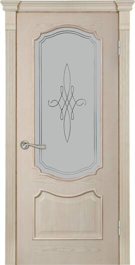 Міжкімнатні двері шпоновані шпонированная дверь модель 41 ясень crema стекло