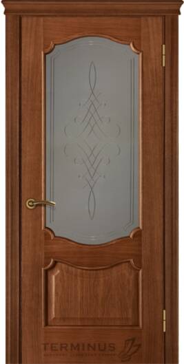 Міжкімнатні двері шпоновані шпонированная дверь модель 41 дуб браун стекло