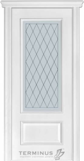 Міжкімнатні двері шпоновані шпонированная дверь модель 52 ясень белый эмаль стекло