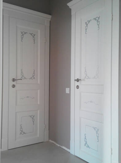 Межкомнатные двери окрашенные окрашенная дверь ницца пг с рисунком