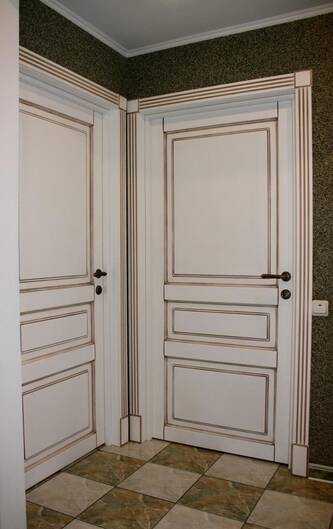 Міжкімнатні двері дерев'яні тип а 21 патина пг