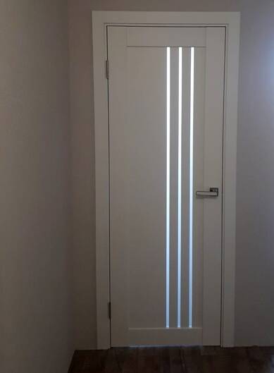 Міжкімнатні двері ламіновані модель belluno клен айс blk лакобель