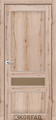 Міжкімнатні двері ламіновані модель cl-07 зі штапиком дуб тобакко