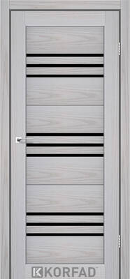 Межкомнатные двери ламинированные ламинированная дверь модель fl-05 серая модрина чёрное стекло