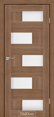Міжкімнатні двері ламіновані ламінована дверь модель nepal італійський горіх сатин