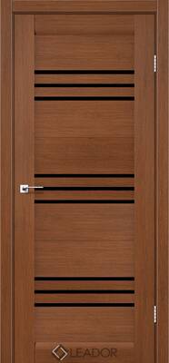 Міжкімнатні двері ламіновані ламінована дверь leador sovana браун чорне скло