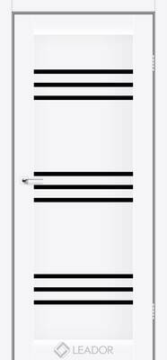 Межкомнатные двери ламинированные ламинированная дверь leador sovana белый матовый чёрное стекло