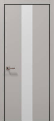 Міжкімнатні двері ламіновані ламінована дверь plato-06 світло-сірий супермат