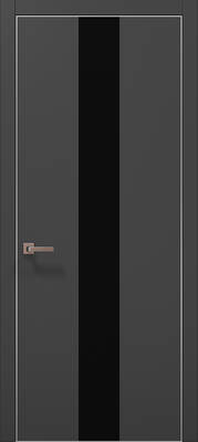 Міжкімнатні двері ламіновані ламінована дверь plato-06 темно-сірий супермат