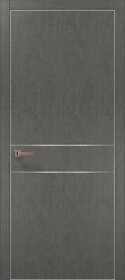 Міжкімнатні двері ламіновані ламінована дверь plato-07 бетон сірий
