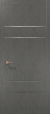 Міжкімнатні двері ламіновані ламінована дверь plato-09 бетон сірий