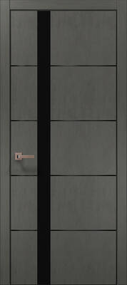 Міжкімнатні двері ламіновані ламінована дверь plato-12 бетон сірий