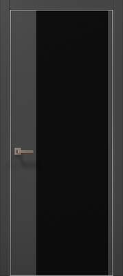 Міжкімнатні двері ламіновані ламінована дверь plato-13 темно-сірий супермат