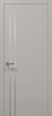 Міжкімнатні двері ламіновані ламінована дверь plato-24 світло-сірий супермат