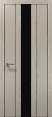 Міжкімнатні двері ламіновані ламінована дверь plato-29 дуб кремовий алюмінієва кромка