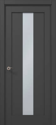 Міжкімнатні двері ламіновані ламінована дверь ml-01 темно-сірий супермат