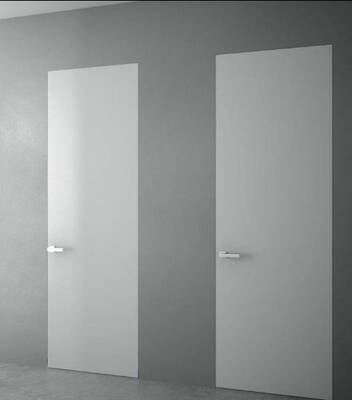 Двери скрытого монтажа белые окрашенные коробка Comfort - Фото