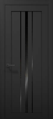 Міжкімнатні двері ламіновані tetra t-03 (blk) чорний матовий пвх