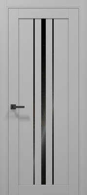 Міжкімнатні двері ламіновані tetra t-03 (blk) сірий матовий пвх