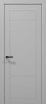 Міжкімнатні двері ламіновані tetra t-03 глуха набірна фильонка сірий матовий пвх