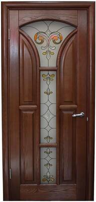 Міжкімнатні двері дерев'яні тип в 04 по тюльпан