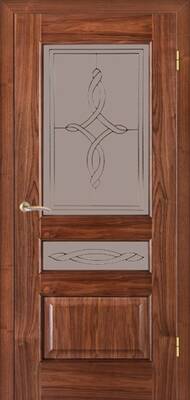Межкомнатные двери шпонированные шпонированная дверь модель 53 орех амер. ст-ст-гл