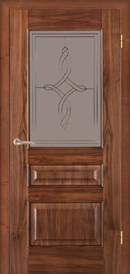 Межкомнатные двери шпонированные шпонированная дверь модель 53 орех амер. ст-гл-гл