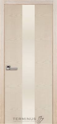 Межкомнатные двери шпонированные шпонированная дверь модель 23 ясень crema (белое стекло)