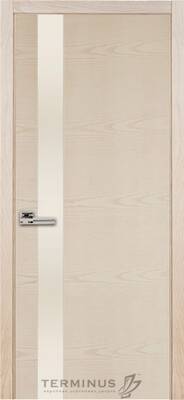 Межкомнатные двери шпонированные шпонированная дверь модель 21 ясень crema (белое стекло)