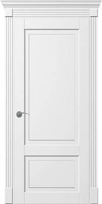 Окрашенная дверь Милан ПГ белая - Фото
