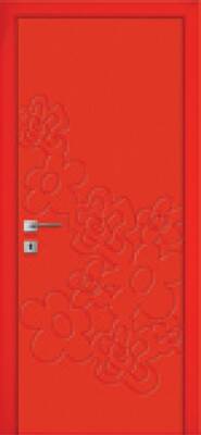 Міжкімнатні двері фарбовані flora fl-4 червоний чілі