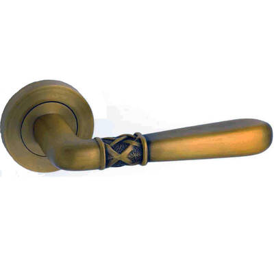 Фурнитура ручки дверная ручка oro-oro модель lynx 039-16e mab матовая античная бронза