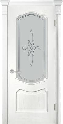 Міжкімнатні двері шпоновані модель 41 латте скло