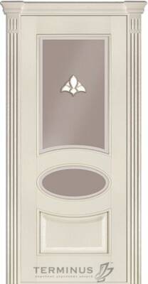 Міжкімнатні двері шпоновані шпонированная дверь модель 55 ясень crema стекло
