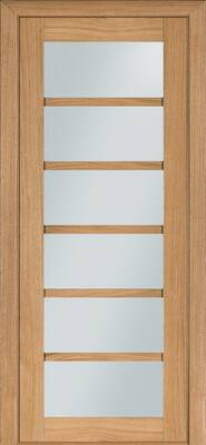 Міжкімнатні двері шпоновані шпонована дверь модель 137 дуб светлый стекло с