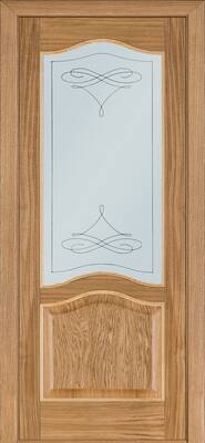 Міжкімнатні двері шпоновані шпонированная дверь модель 03 дуб светлый стекло