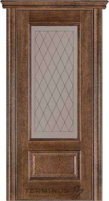 Міжкімнатні двері шпоновані шпонированная дверь модель 52 орех американский стекло