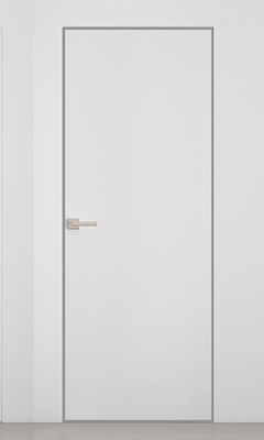 Міжкімнатні двері прихованого монтажу приховані prime-al з алюмінієвим торцем